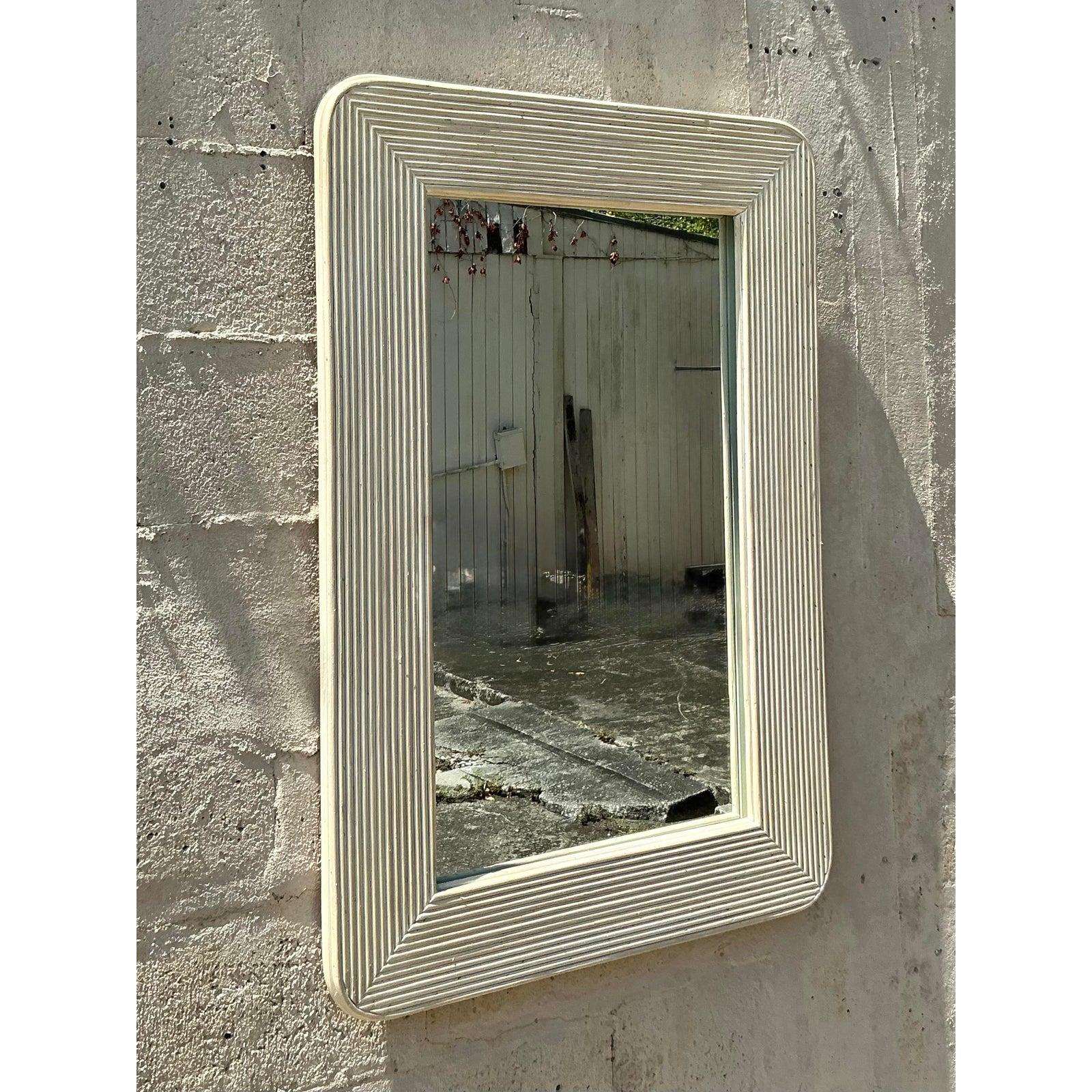 Philippin Miroir Vintage Boho Braxton Culler Pencil Reed en vente