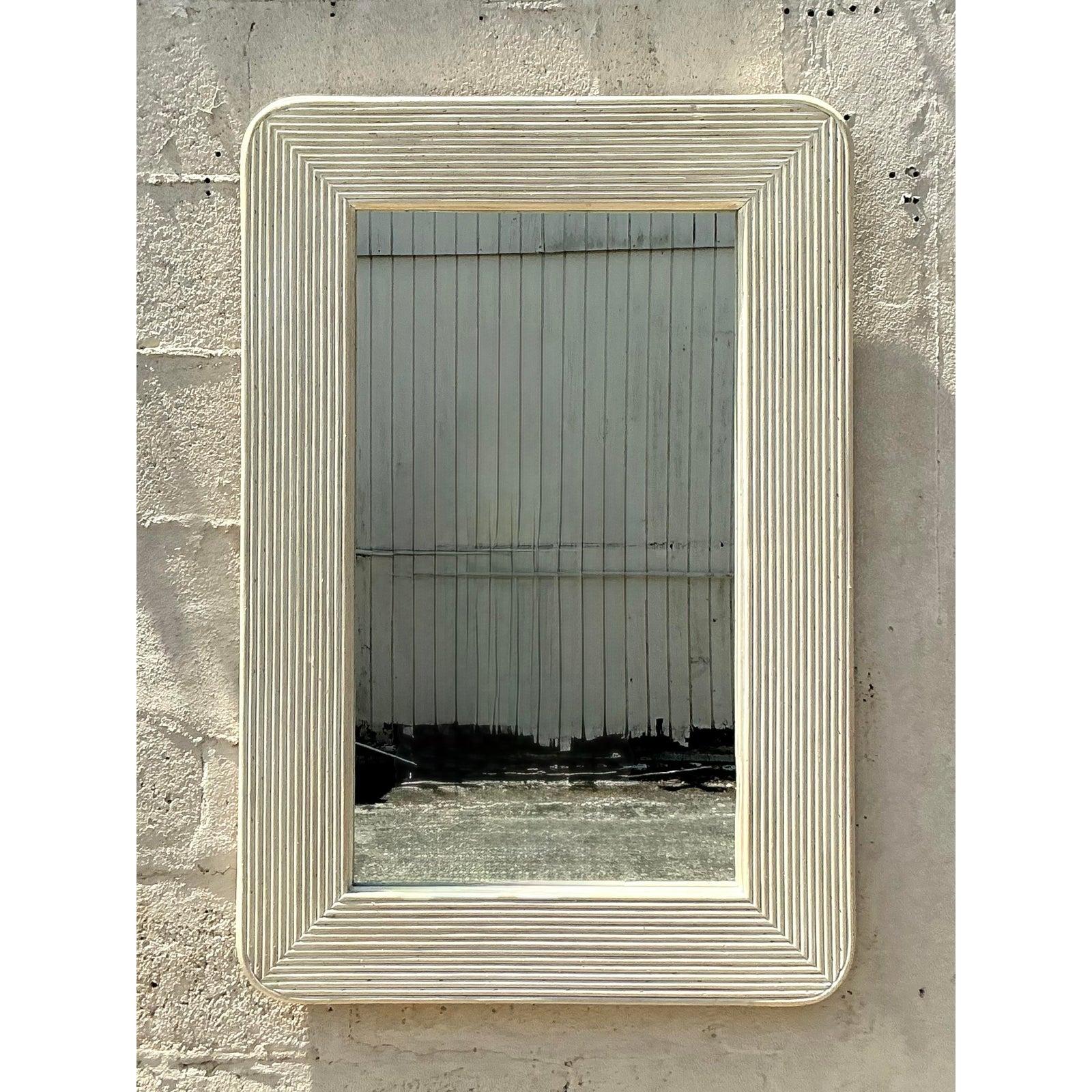 Miroir Vintage Boho Braxton Culler Pencil Reed Bon état - En vente à west palm beach, FL