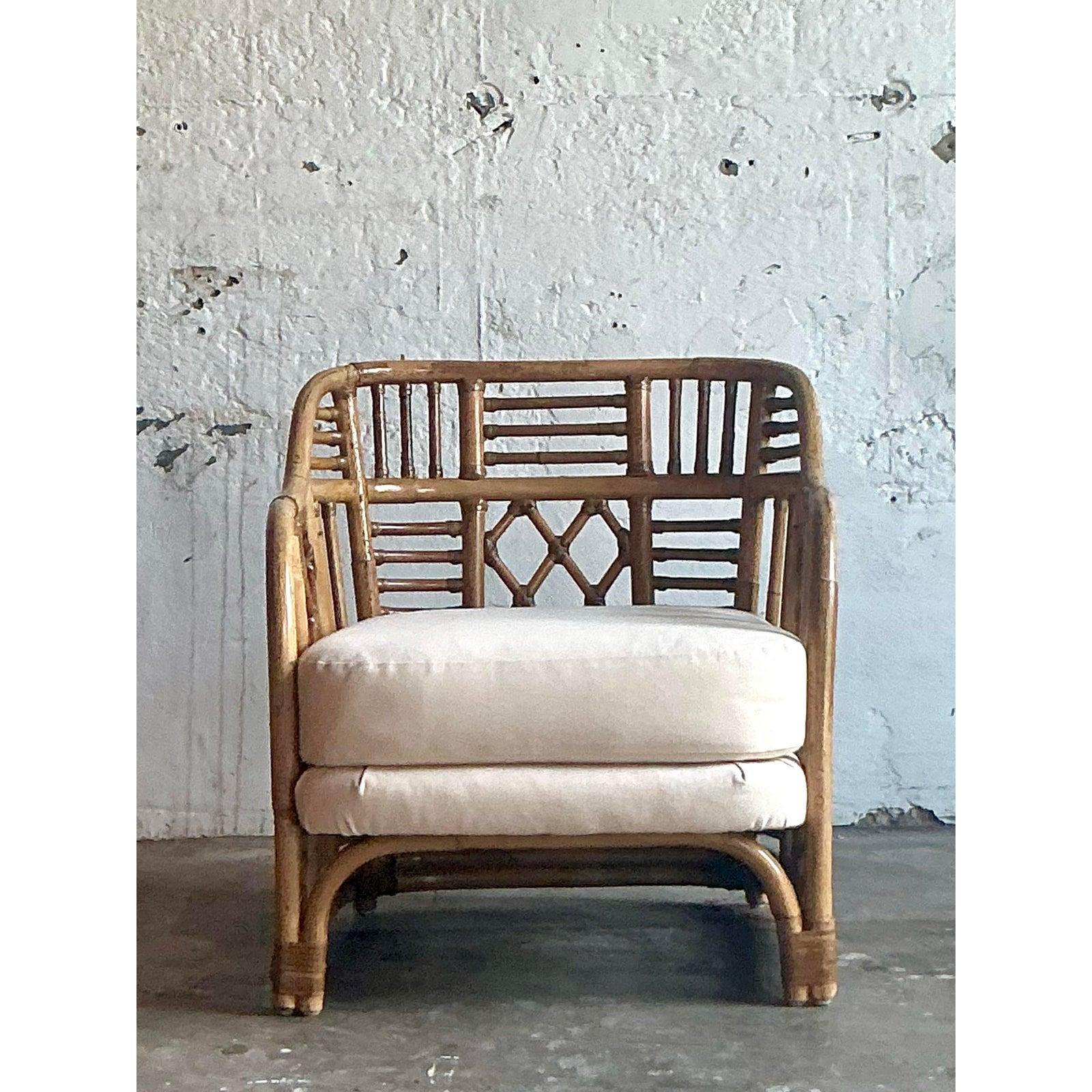 Hollywood Regency Chaise longue vintage Boho Brighton Pavillon en vente
