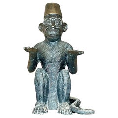 Vintage Boho Bronze Bellhop Monkey