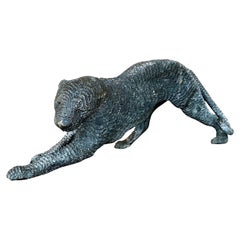 Boho Bronze-Bronze-Statue eines schwarzen Panthers