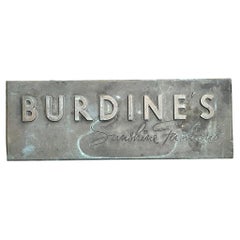 Vintage Boho Bronze Burdine’s Store Entrance Plaque