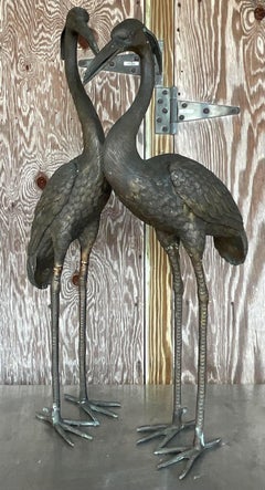 Vintage Boho Bronze Kraniche - 2er-Set Vintage