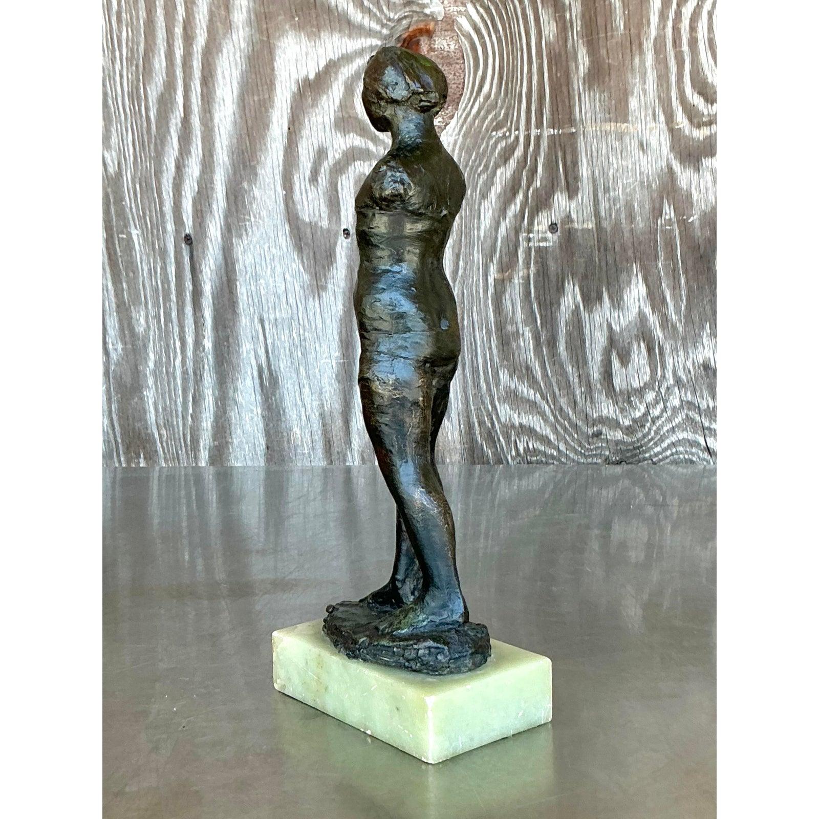 Figura femminile in bronzo vintage Boho in vendita 2