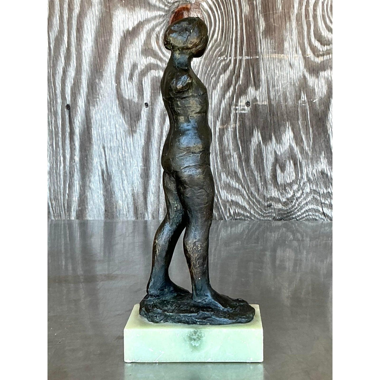 Figura femminile in bronzo vintage Boho in vendita 3