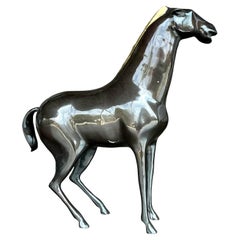 Vintage Boho Bronze Horse After Loet Vanderveen