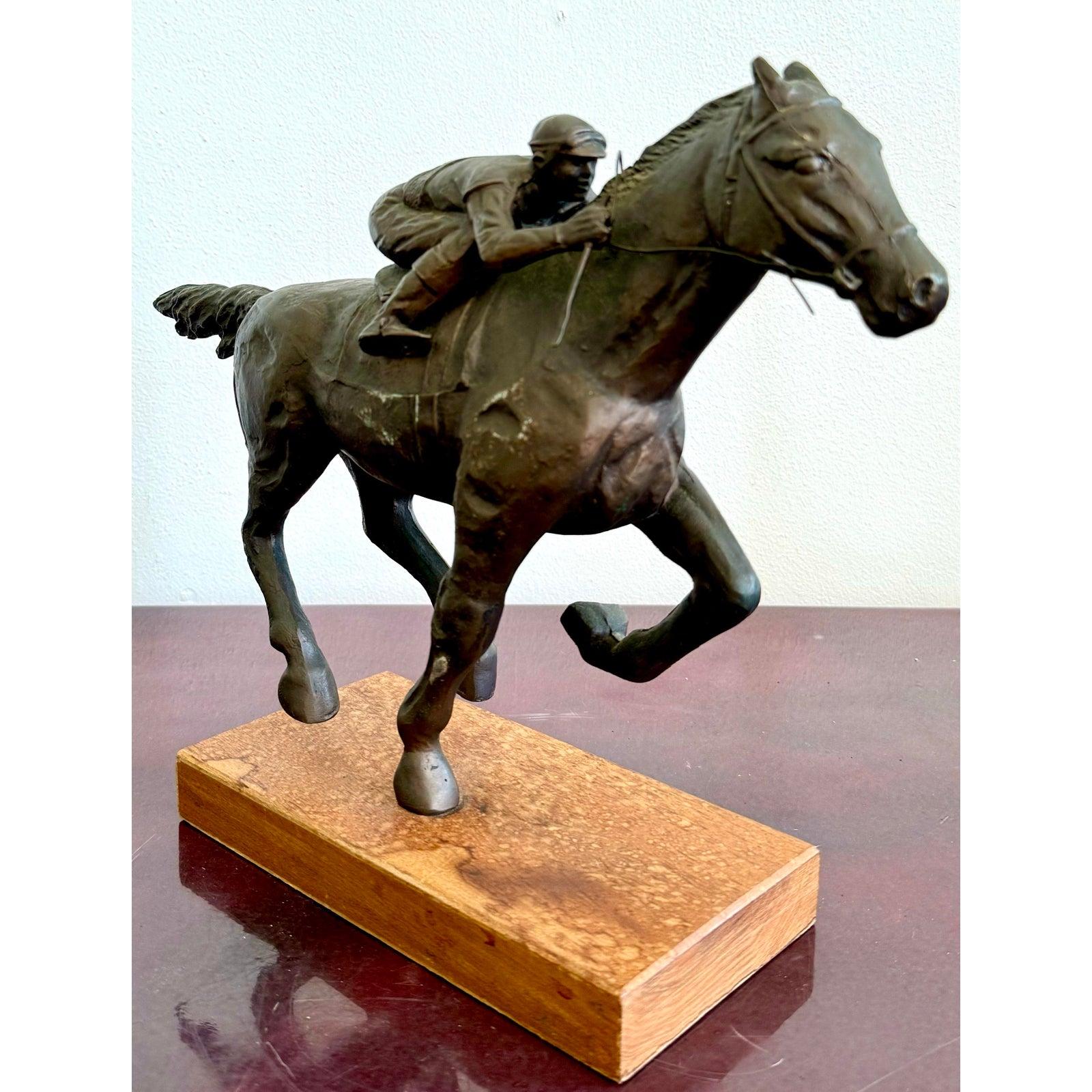 Scultura a cavallo in bronzo Vintage By in vendita 2