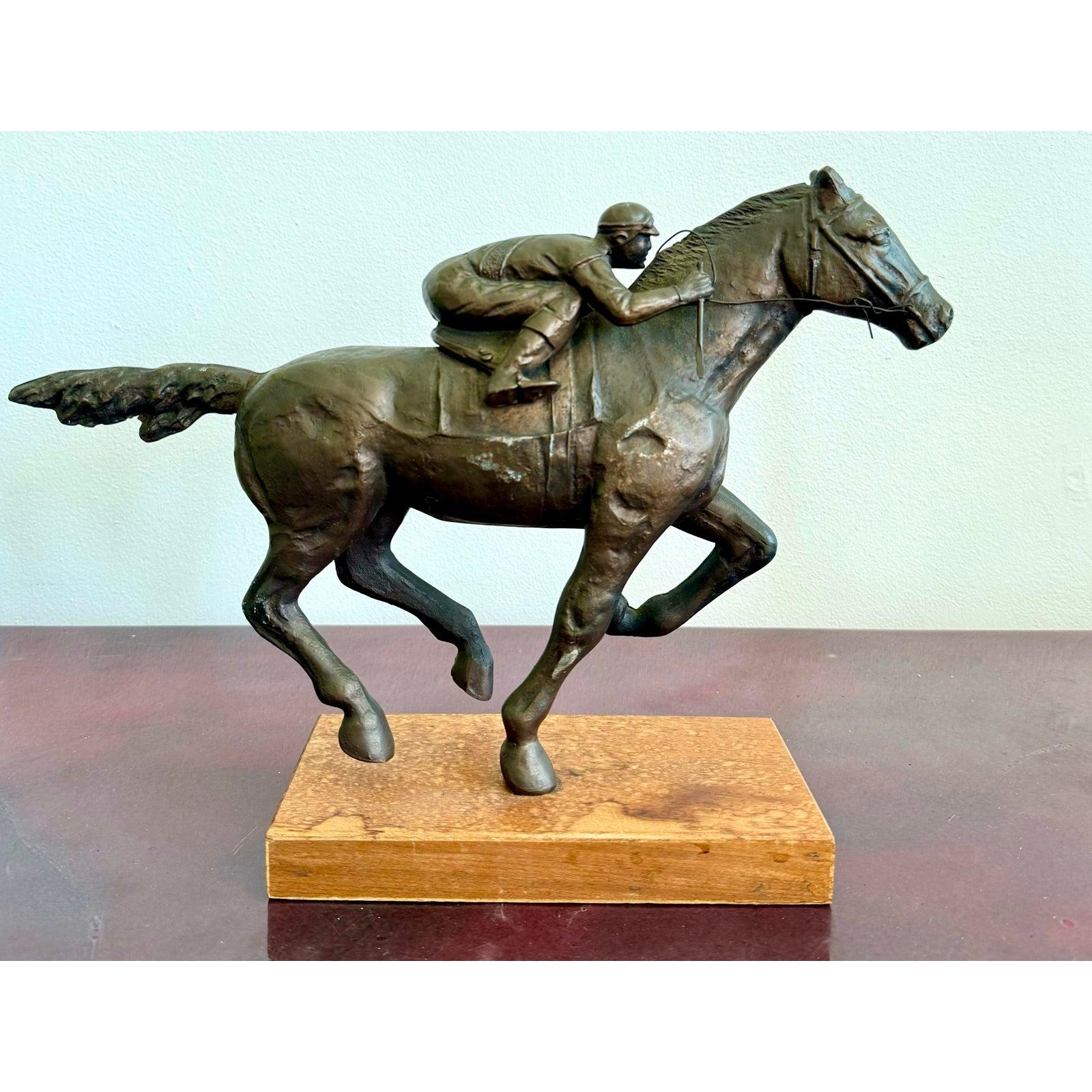 Scultura a cavallo in bronzo Vintage By in vendita 3