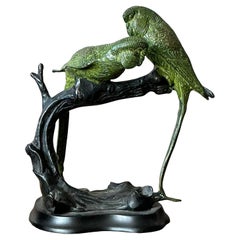 Pappagallini in bronzo vintage Boho