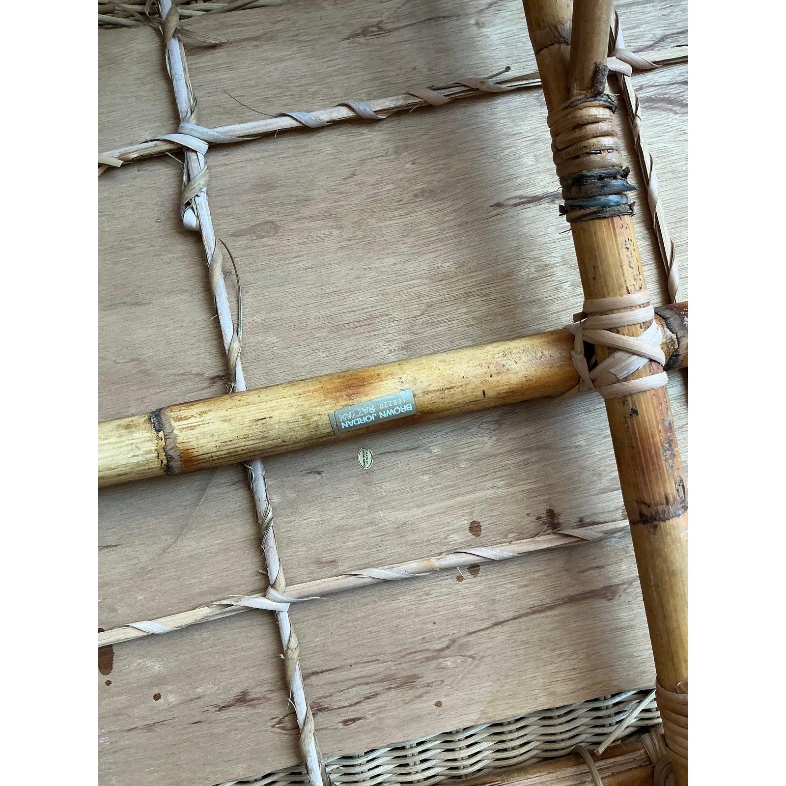 Sofá vintage boho de ratán facetado Brown Jordan en venta 2