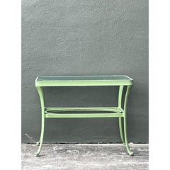 Vintage Boho Brown Jordan “Florentine” Side Table