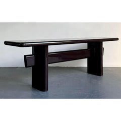 Tavolo consolle vintage laccato marrone Boho