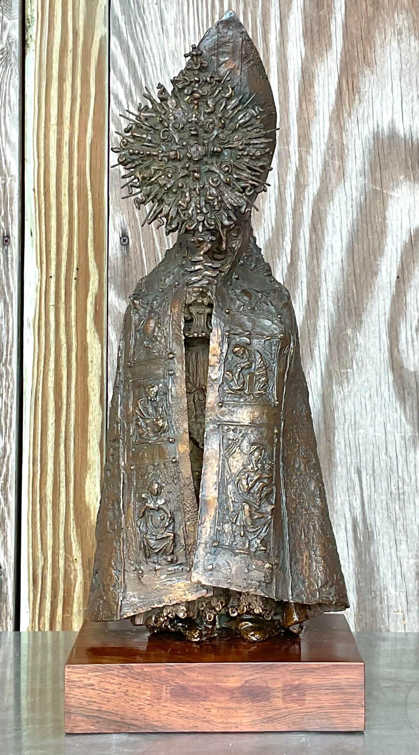 Scultura in bronzo vintage Boho Bruno Lucchesi in vendita 3