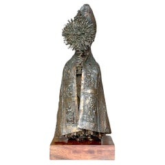 Sculpture vintage Boho Bruno Lucchesi en bronze