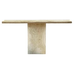 Tavolo consolle in travertino Boho Bullnose vintage