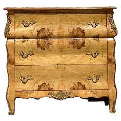Vintage Boho Burl and Ormolu Chest of Drawers