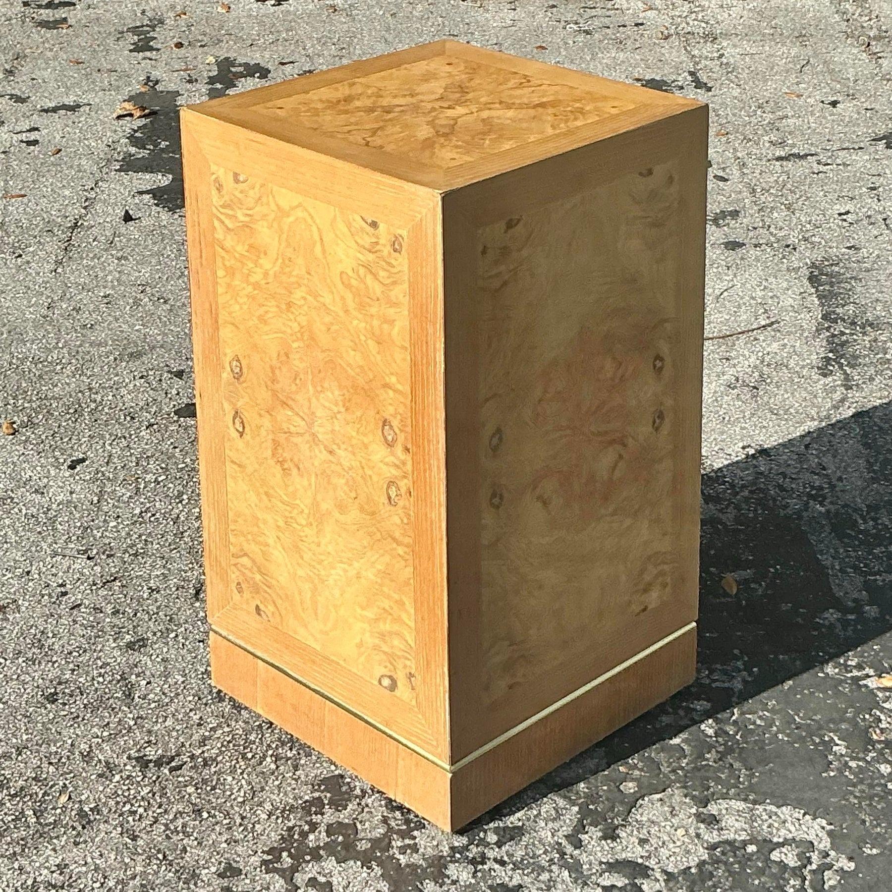 Vintage Boho Burl Pedestal (amerikanisch) im Angebot