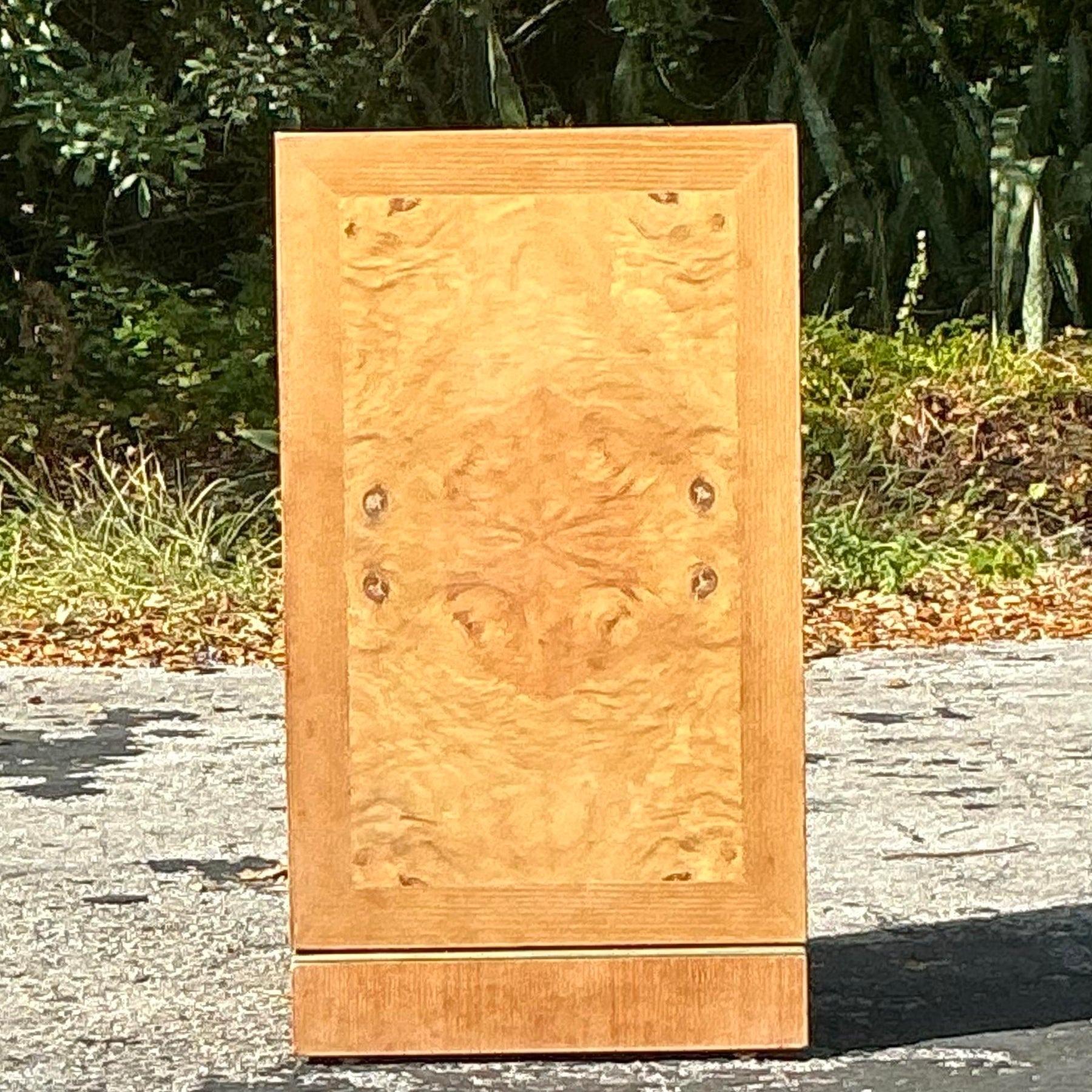 Vintage Boho Burl Pedestal (Wurzelholz) im Angebot