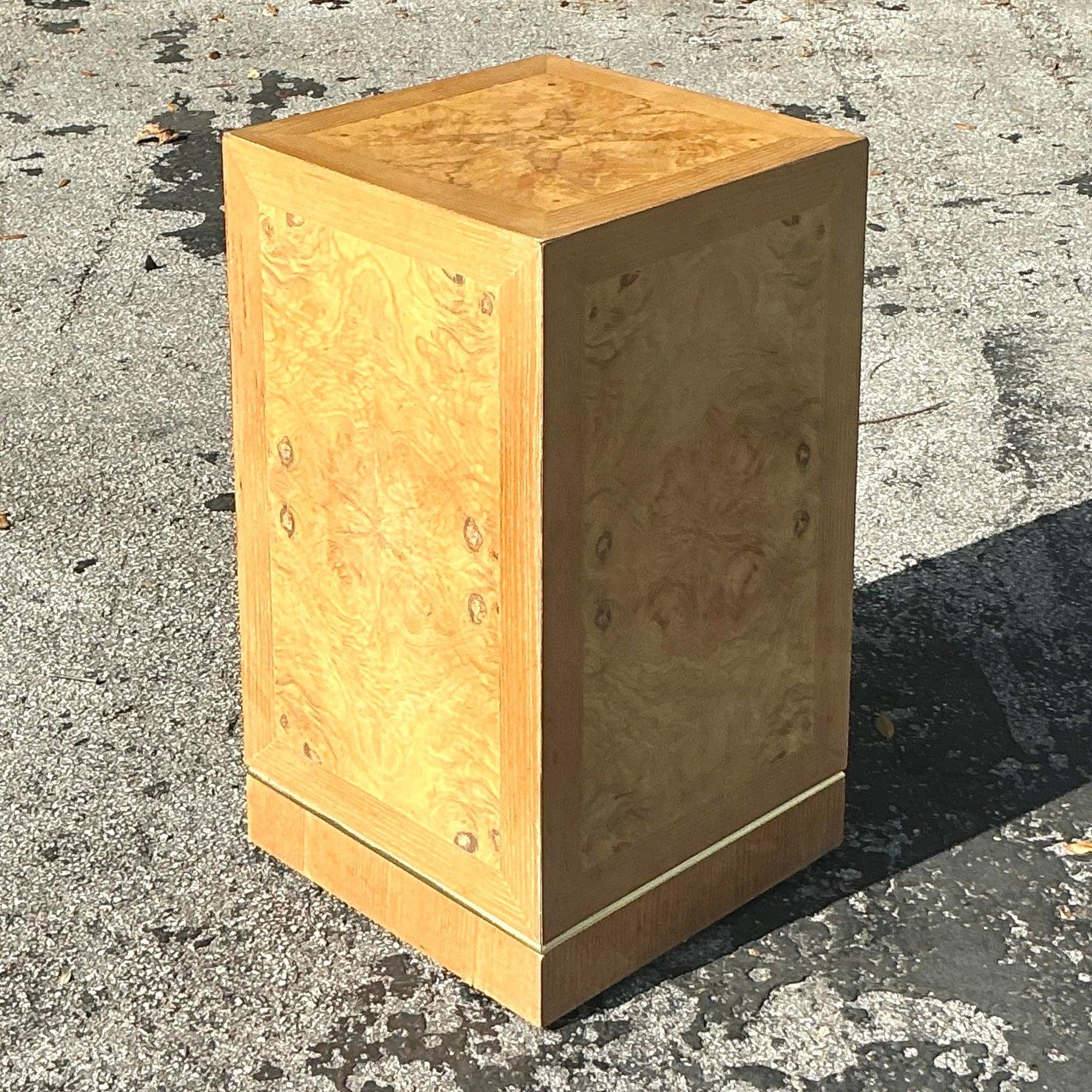 Vintage Boho Burl Pedestal im Angebot 1