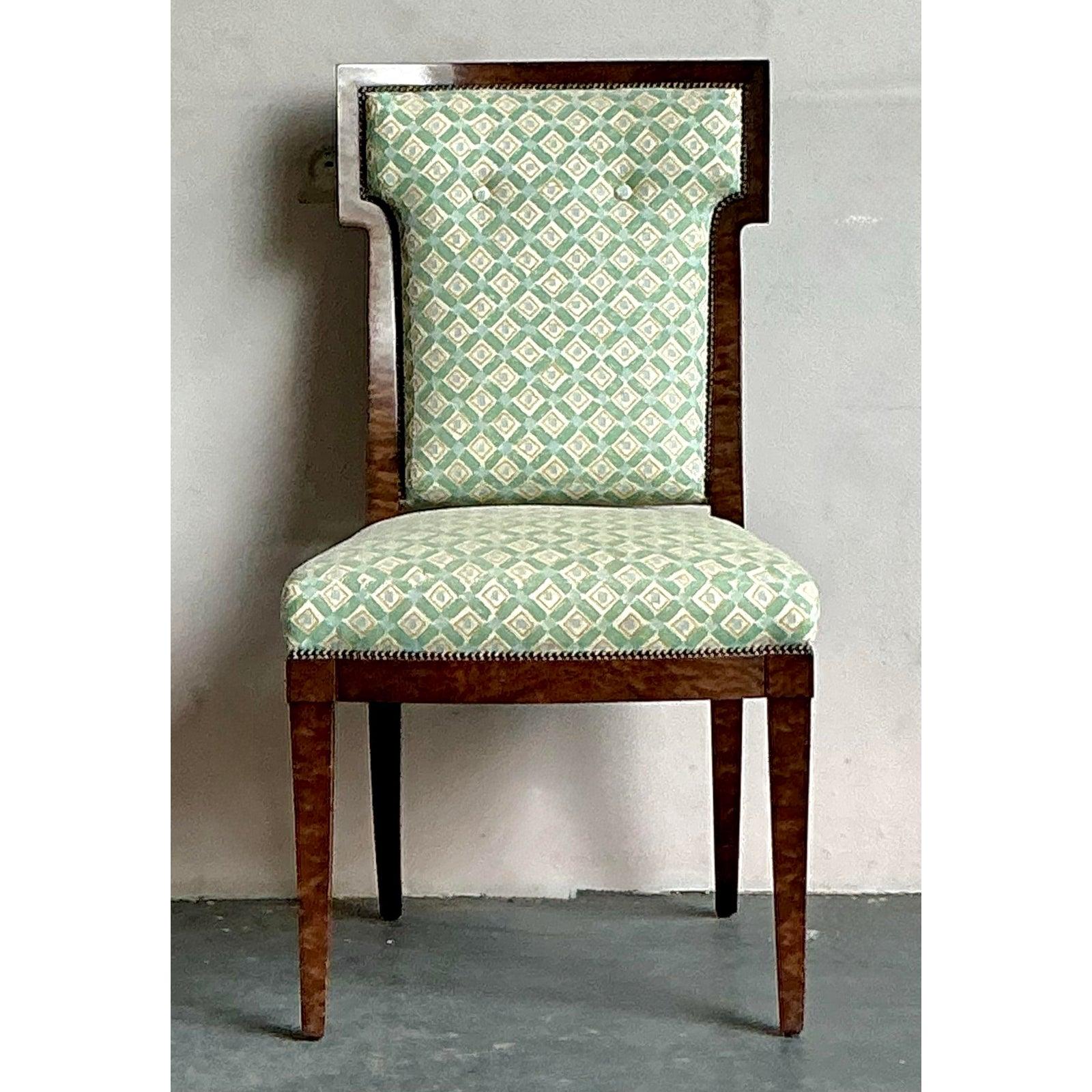 Vintage Boho Wurzelholz-Schreibtischstuhl (Neoklassisch) im Angebot