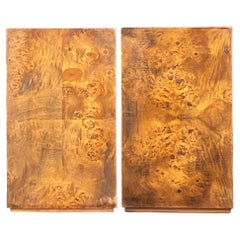 Paire de tables à boire Vintage Boho en Wood Burl