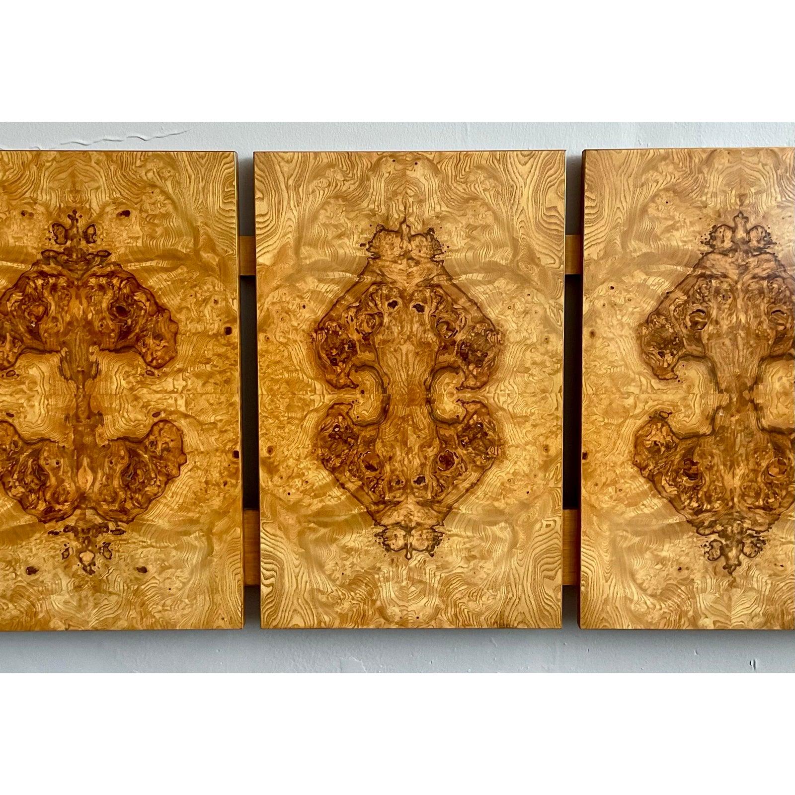 Vintage Boho Burl Wood King Kopfteil nach Lane's im Angebot 1