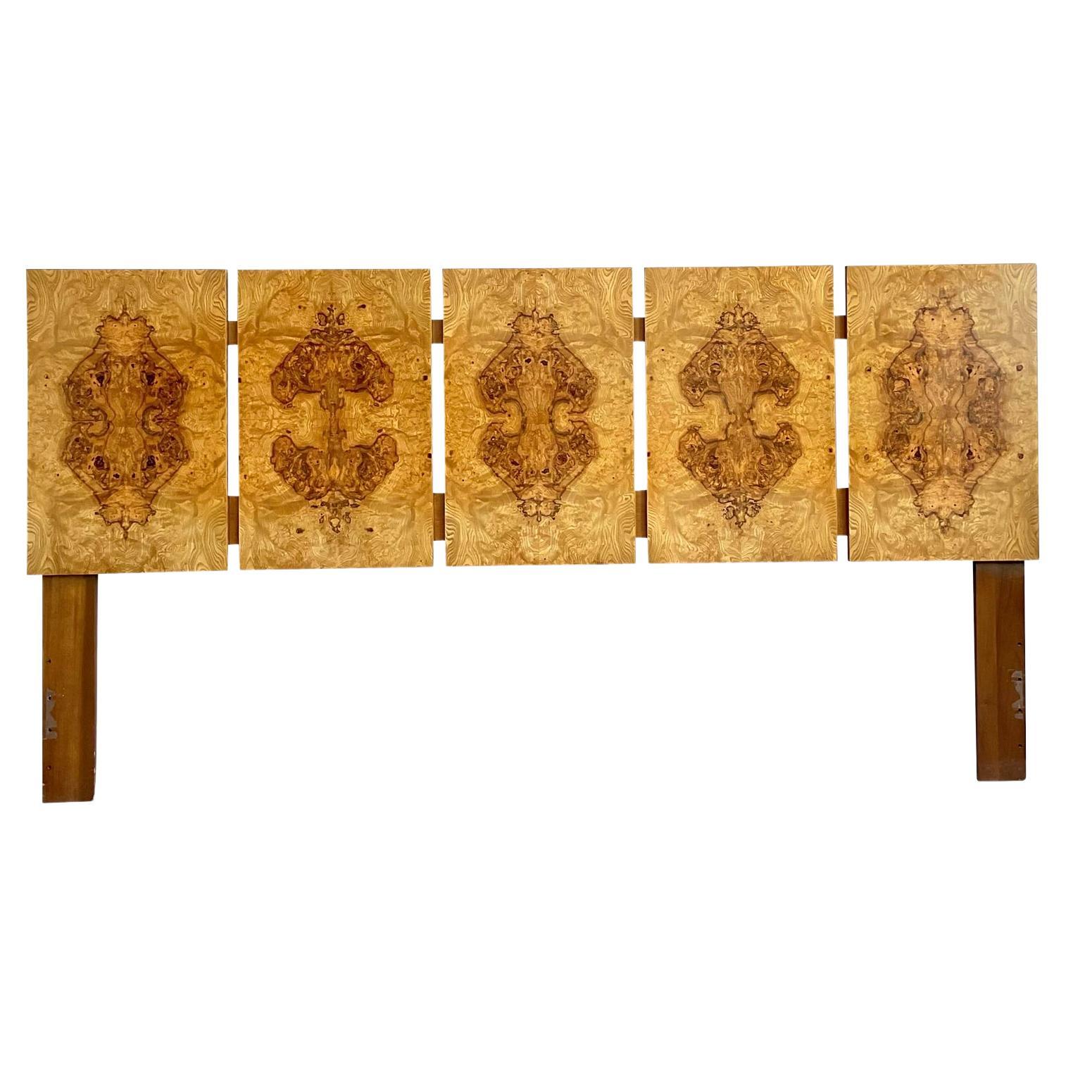 Vintage Boho Burl Wood King Headboard After Lane