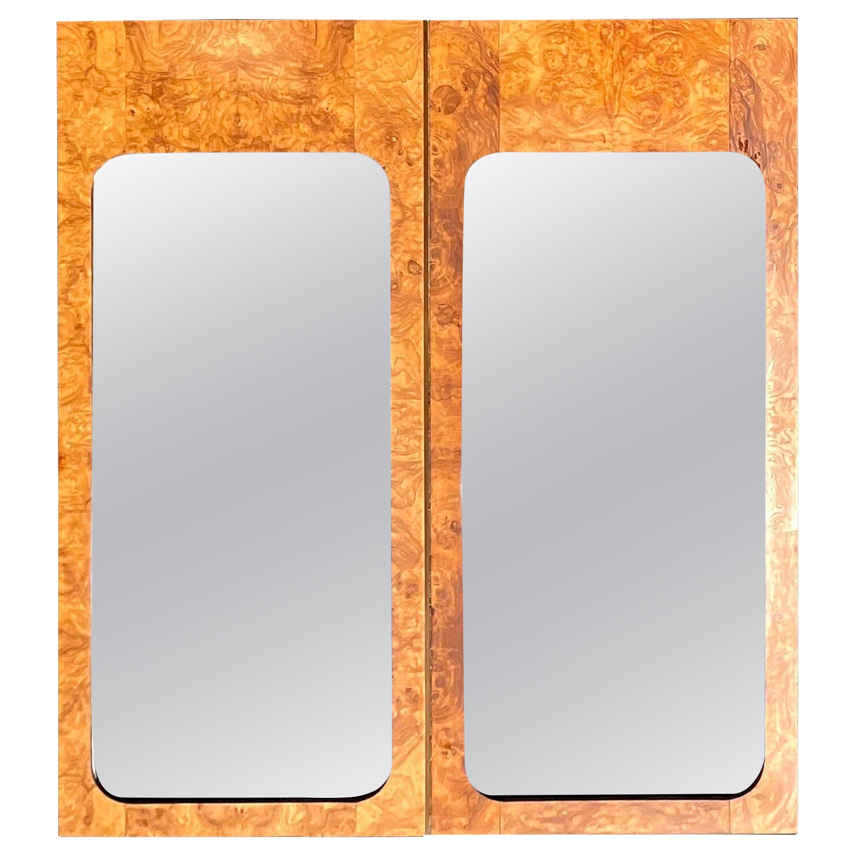 Miroirs Vintage Boho en Wood Wood - une paire