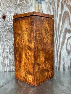 Vintage Boho Burl Wood Pedestal