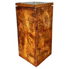 Pedestal Vintage Boho Burl Wood