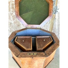 Vintage Boho Burl Wood Teapoy