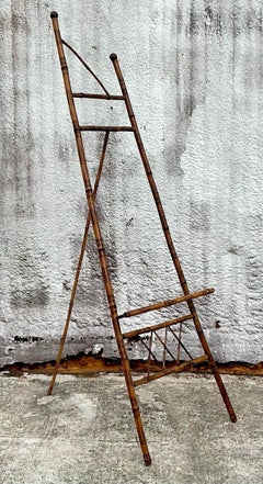 Vintage Boho Burnt Bamboo Easel