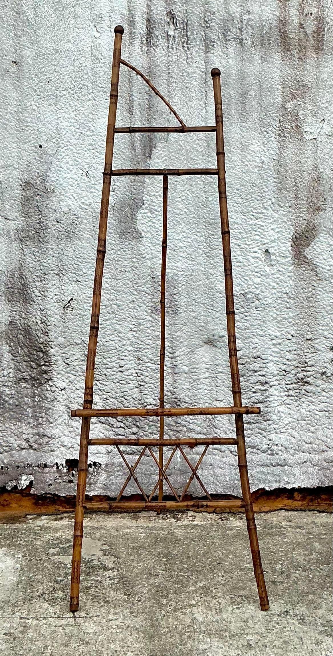 Bambù Cavalletto in bambù bruciato Vintage By in vendita