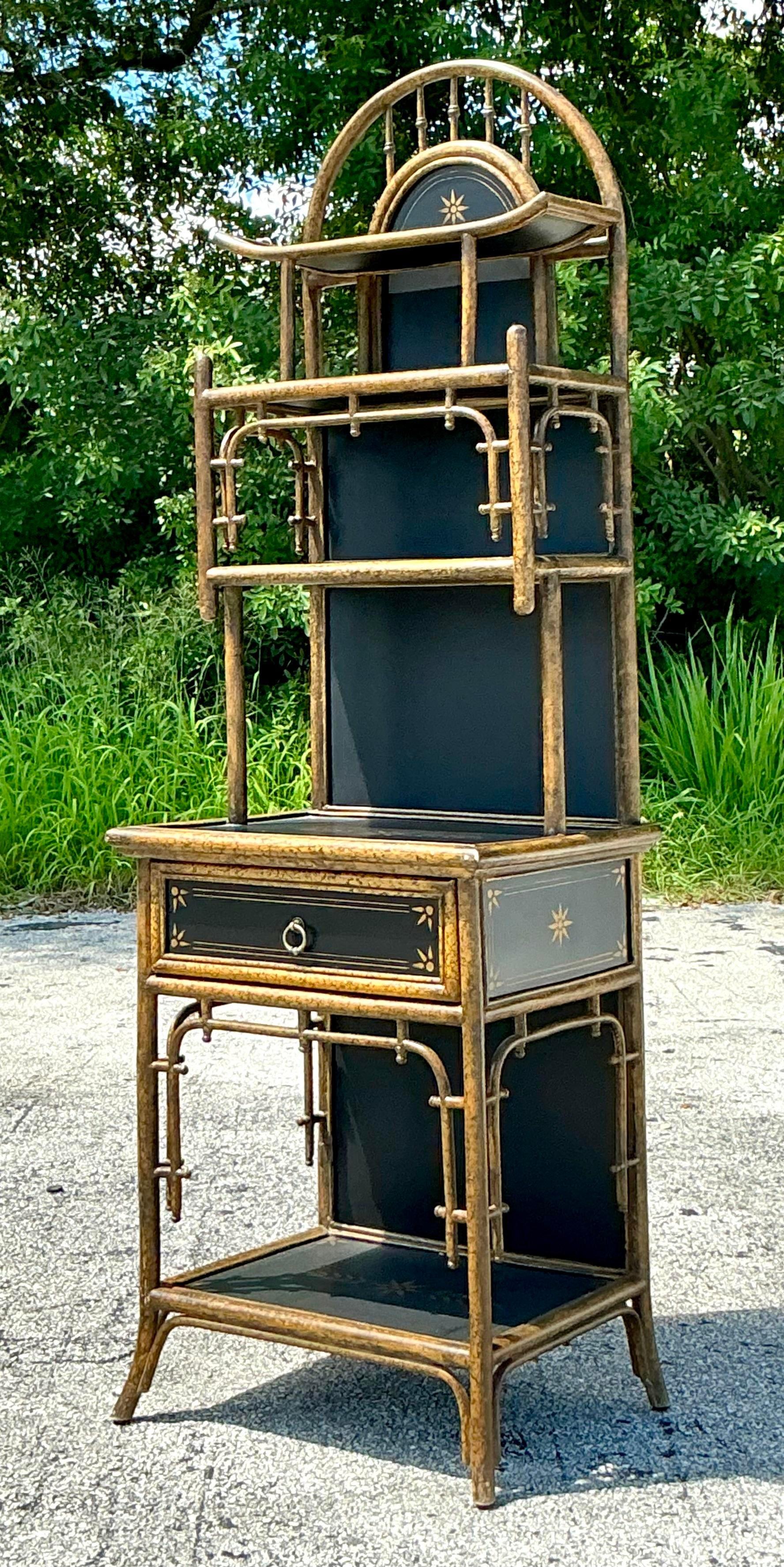 Etagere in bambù bruciato Vintage By in vendita 2