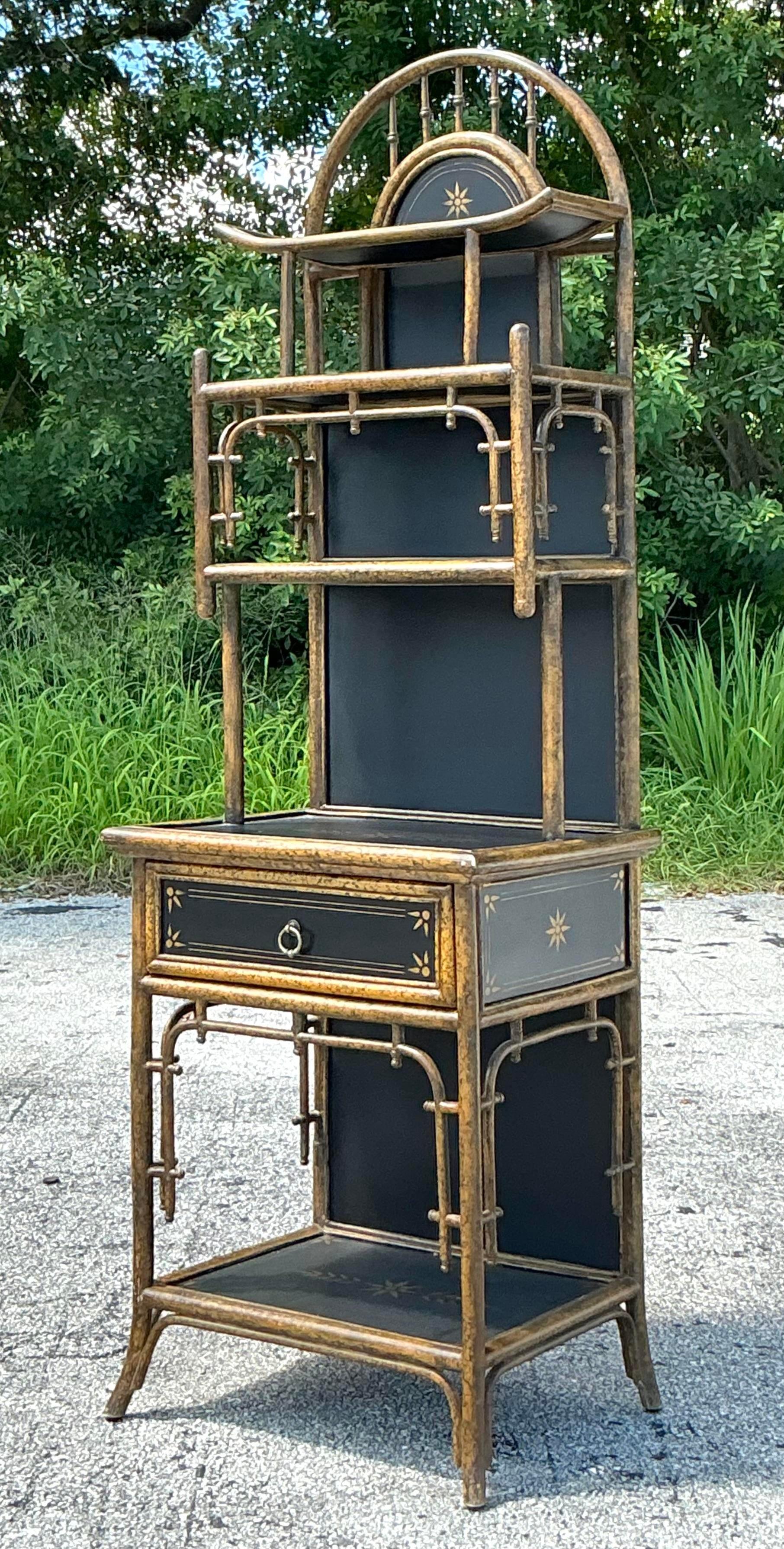 Etagere in bambù bruciato Vintage By in vendita 3