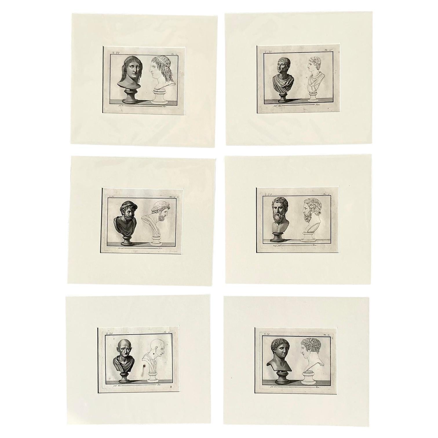 Stampe originali del busto di uomo Boho d
epoca - Set di 6 in vendita