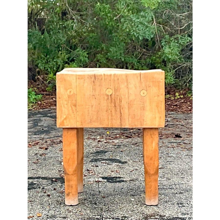 Bloc de boucherie boho vintage Bon état - En vente à west palm beach, FL