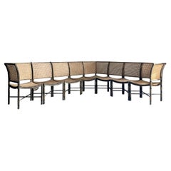 Used Boho Cane Sectional Sofa After Palecek