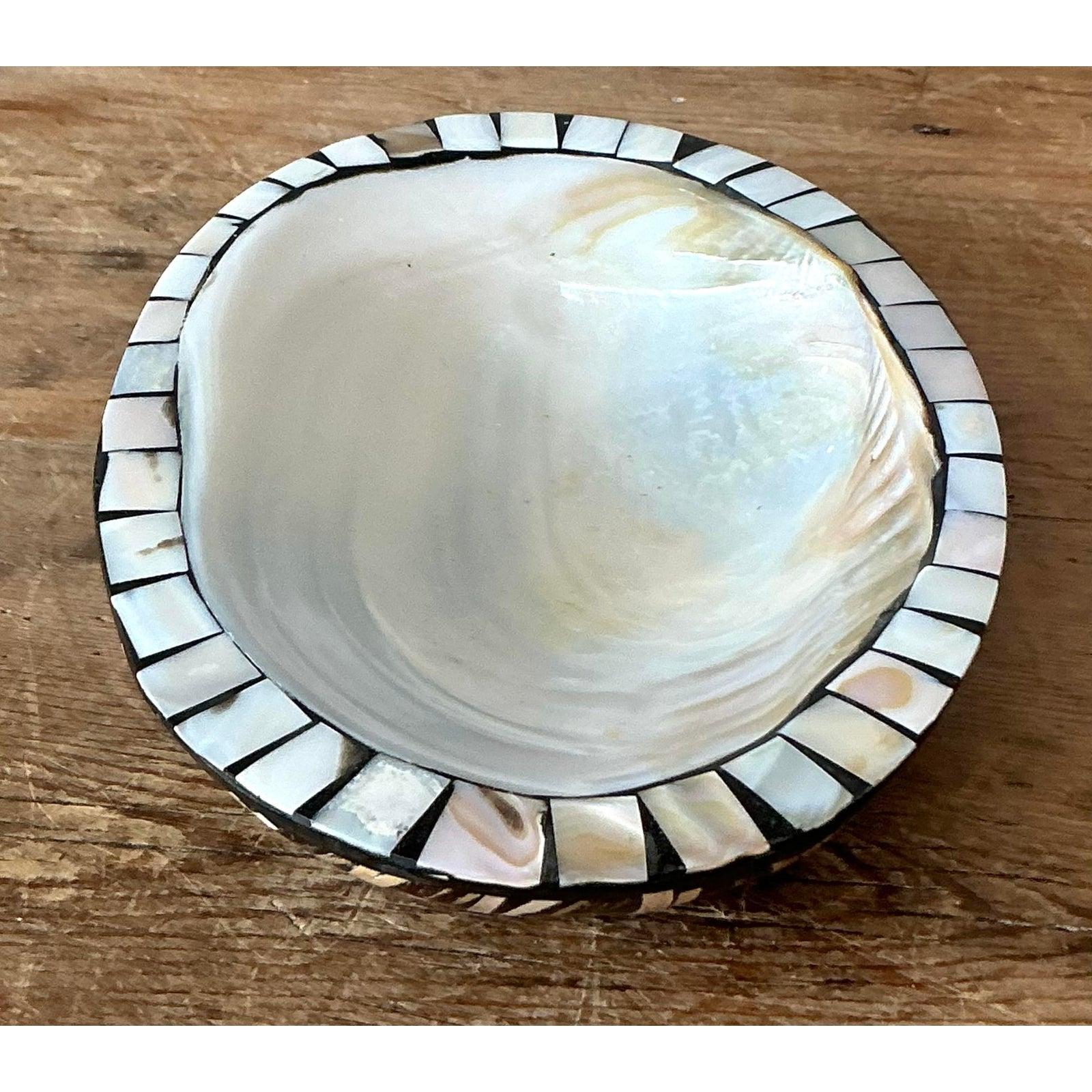 Ciotola con conchiglia Capiz Boho d'epoca in vendita 4