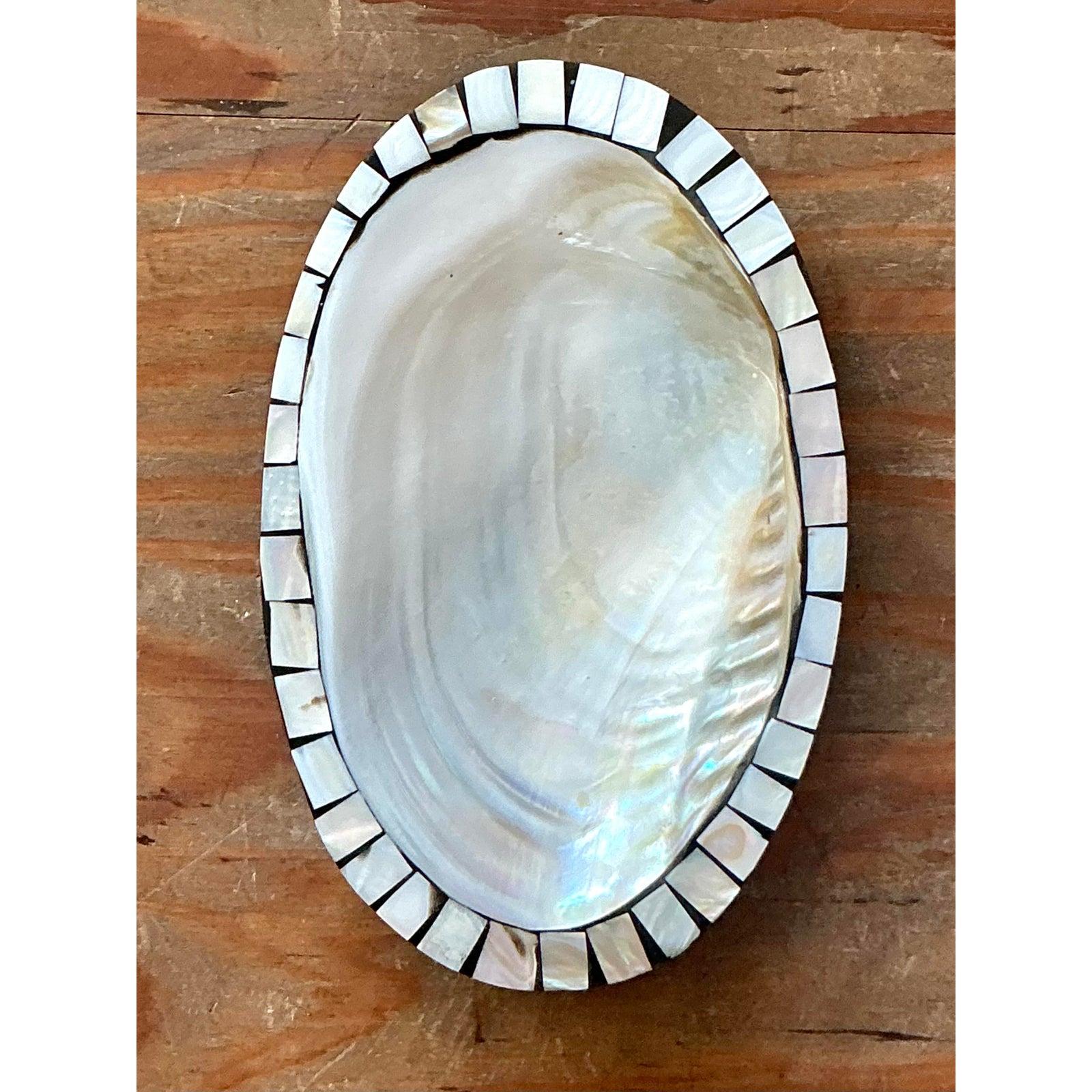 Ciotola con conchiglia Capiz Boho d'epoca in vendita 5