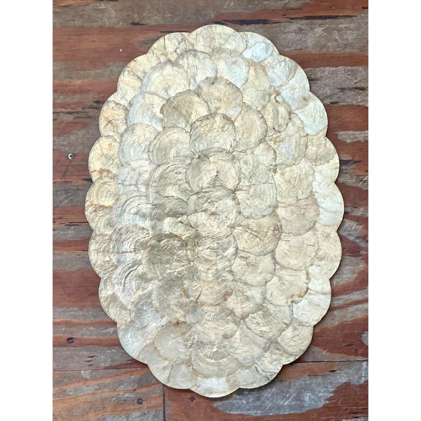 Vintage Boho Capiz Shell Placemats - Set of 8 For Sale 1