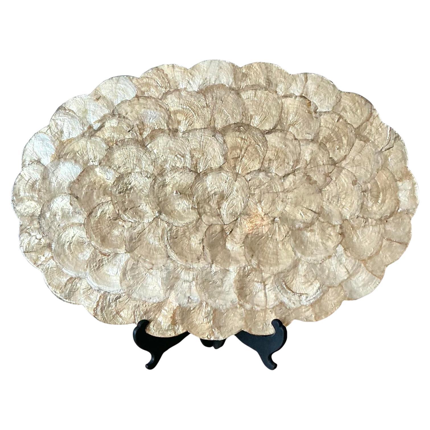 Vintage Boho Capiz Shell Placemats - Set of 8 For Sale