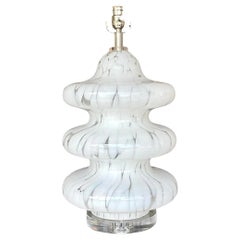 Vintage Boho Carlo Nason for Mezzega Murano Glass Three Tier Lamp