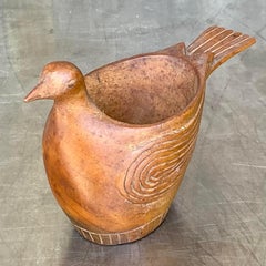 Vintage Boho Carved Bird Votive Holder