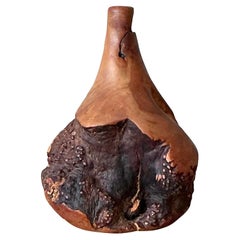 Vintage Boho geschnitzt Cypress Knot Holz Vase