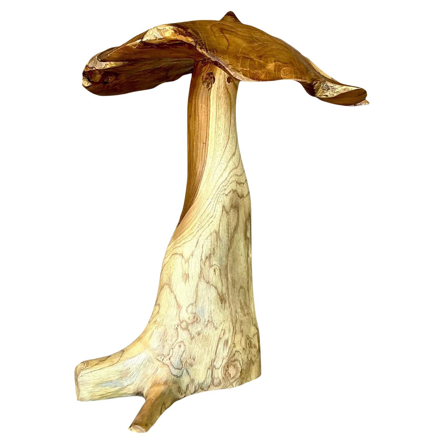 Champignon sculpté vintage Boho