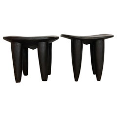 Vintage By Tabourets Senufo sculptés - Lot de 2