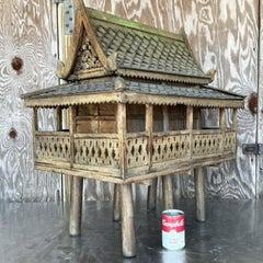 Vintage Boho Carved Spirit House