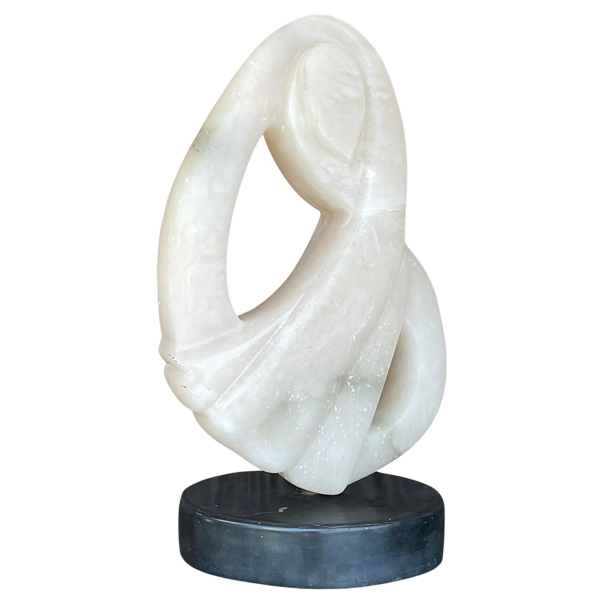 Escultura Abstracta de Piedra Tallada Boho Vintage