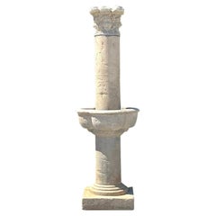 Fontaine Vintage Boho en pierre sculptée